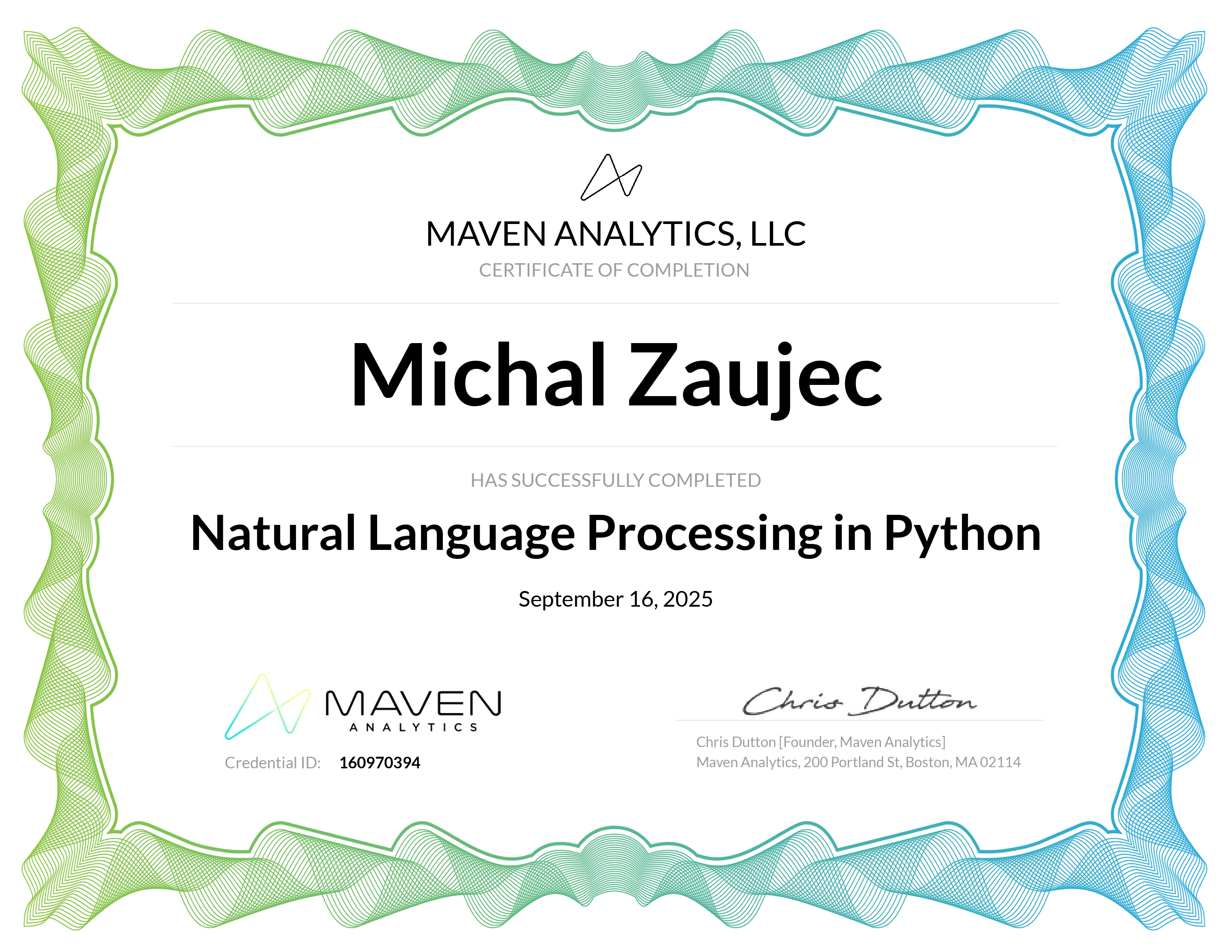 NLP Certificate