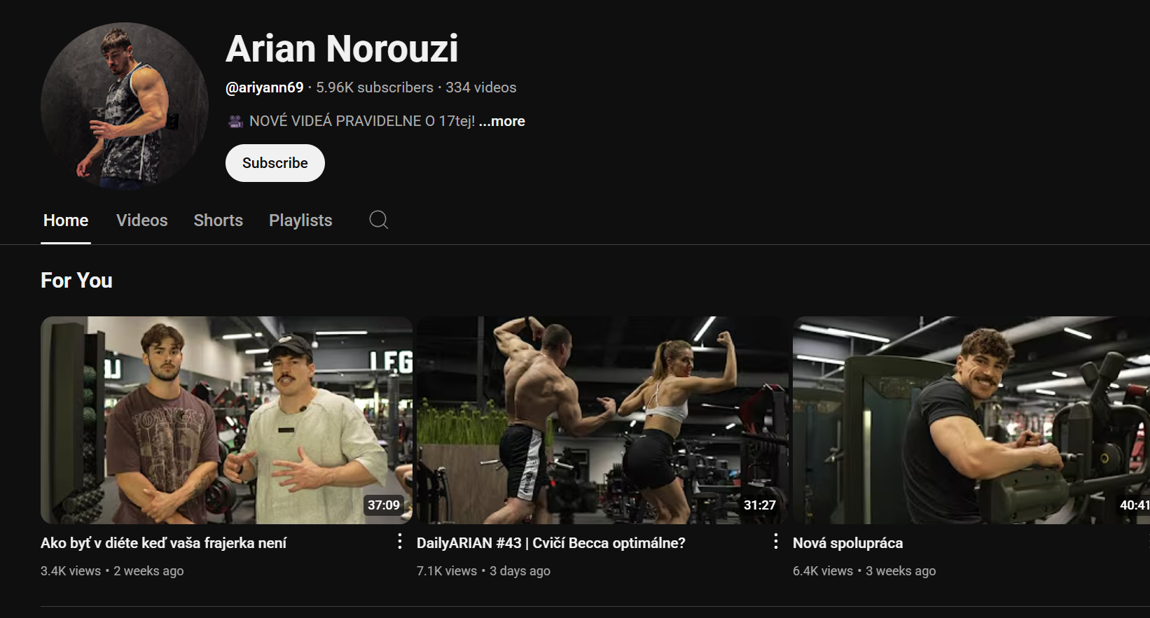 Arian Norouzi YouTube Banner